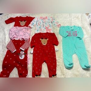 Baby girl onesie pajama lot size 3/6 months